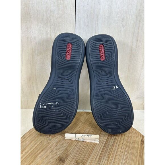 Rieker Daisy Black Leather Closed Toe Sandals Womens Size 38 US 7 - Picture 9 of 9